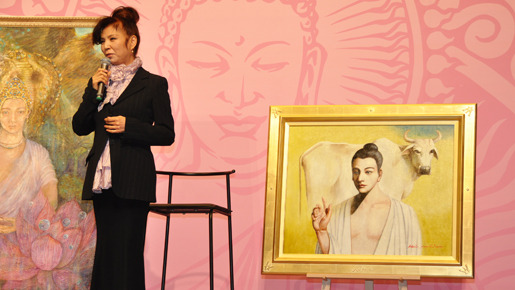 「鎮魂と慈悲　ブッダの素顔展—手塚治虫と四大巨星（スター）—」会見