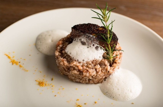 ル・セヴェロ「ブーダンノワール(クリスチャン パラ)のリゾット仕立て 」