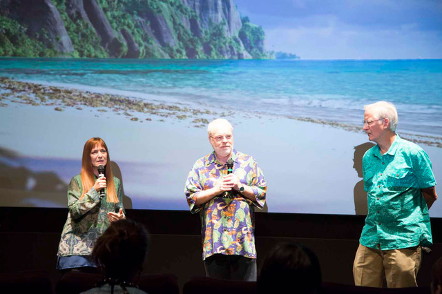 (左から)オスナット・シューラー&ロン・クレメンツ&ジョン・マスカー/『モアナと伝説の海』MovieNEX収録ボーナス映像ショーケース