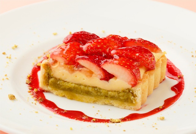 ストロベリーとピスタチオのダコワーズタルト