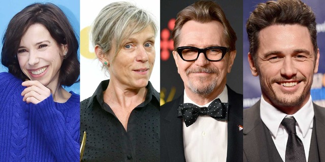 サリー・ホーキンス＆フランシス・マクドーマンド＆ゲイリー・オールドマン＆ジェームズ・フランコ(C)Getty Image