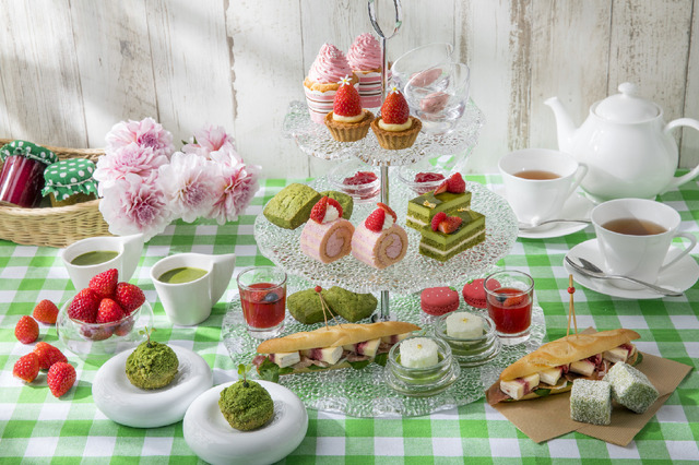「苺と抹茶のアフタヌーンティー」