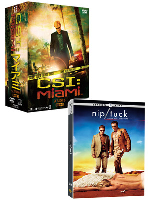 「CSI：マイアミ」&「NIP／TUCK」 CBS and the CBS Eye Design TM CBS Broadcasting Inc. CSI: MIAMI and related marks TM Entertainment AB Funding LLC.（C） 2000-2009 CBS Broadcasting Inc. and Entertainment AB Funding LLC. All Rights Reserved (C) 2009 Warner Bros. Entertai