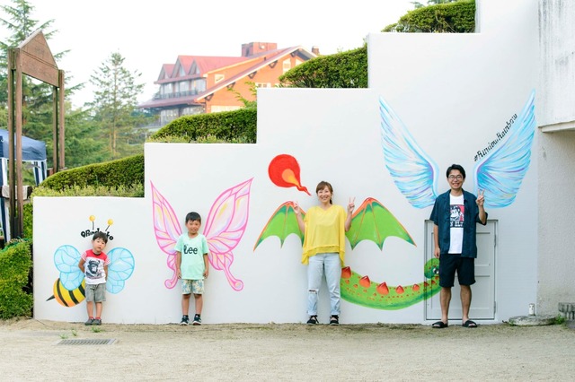 園内のウォールアート