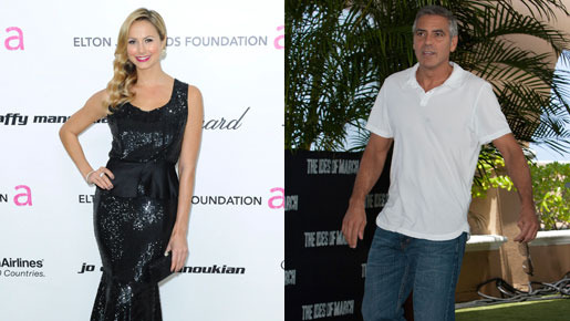 ジョージ・クルーニー＆ステイシー・キーブラー -(C) Reuters/AFLO