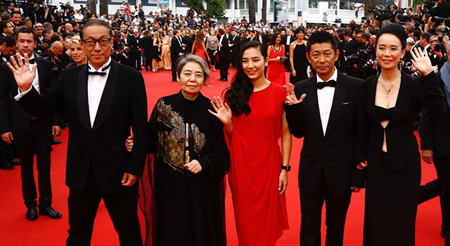 樹木希林、永瀬正敏、内田伽羅、ドリアン助川、河瀬直美監督- (C) LESLIE KEE