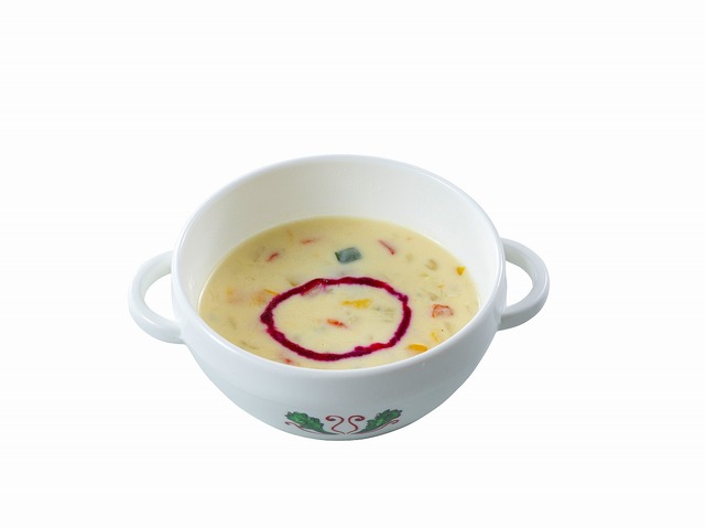 「カフェ・ポルトフィーノ」ベジタブルとイタリアンミートボールのチャウダー☆(C) Disney