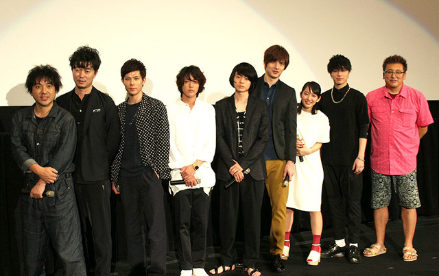 菅田将暉、城田優、若葉竜也、吉岡里帆、柿澤勇人、松下優也、新井浩文、ムロツヨシ、福田雄一監督／『明烏 あけがらす』初日舞台挨拶