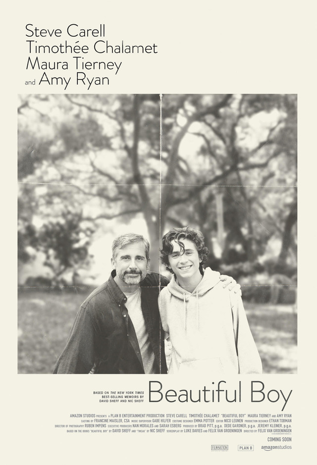 『ビューティフル・ボーイ』本国ポスター（C）2018 AMAZON CONTENT SERVICES LLC.