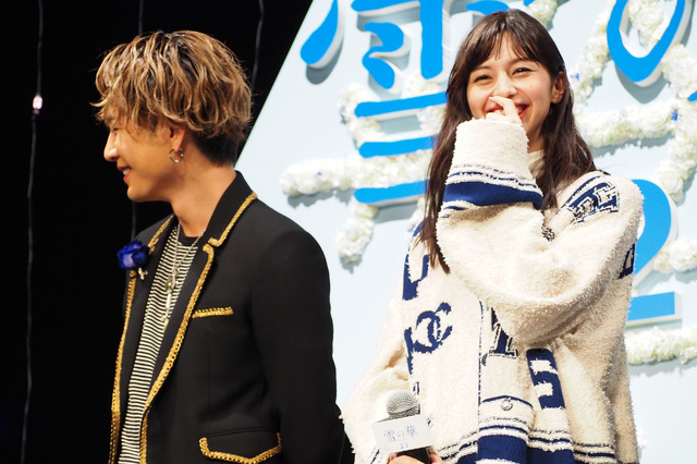 登坂広臣、中条あやみ／『雪の華』ジャパンプレミア