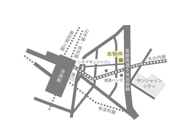 キュープラザ池袋　所在マップ