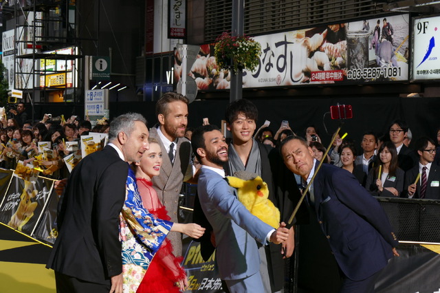 映画『名探偵ピカチュウ』ワールドプレミア“稲妻”イエローカーペット