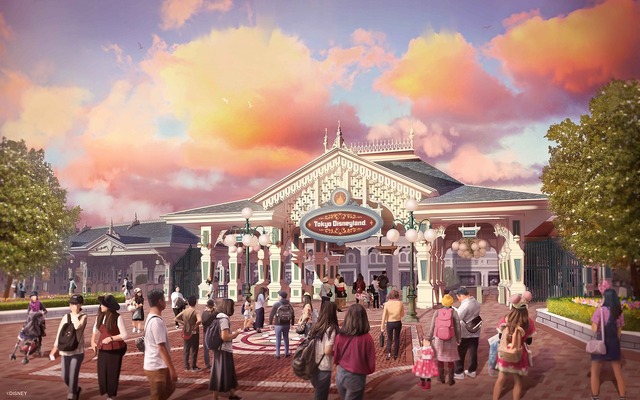 メインエントランスの入退園ゲート中央のイメージ （完成時）☆(C) Disney