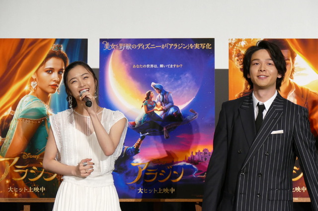ディズニー映画『アラジン』の大ヒット記念イベント／中村倫也（アラジン役）、木下晴香（ジャスミン役）