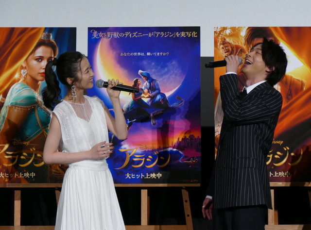 ディズニー映画『アラジン』の大ヒット記念イベント／中村倫也（アラジン役）、木下晴香（ジャスミン役）