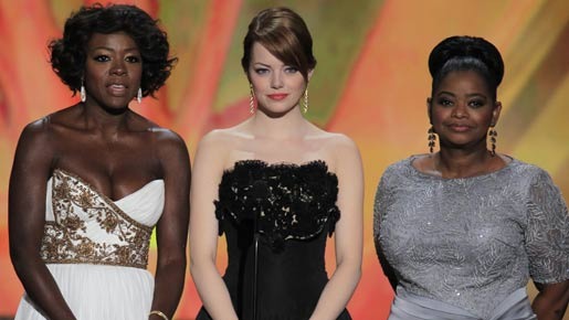 29日、SAG賞授賞式に登壇した『ヘルプ　〜心がつなぐストーリー〜』チーム　-(C) ロイター/AFLO