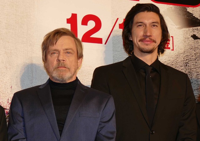 マーク・ハミル&アダム・ドライバー『スター・ウォーズ/最後のジェダイ』レッドカーペット・イベント