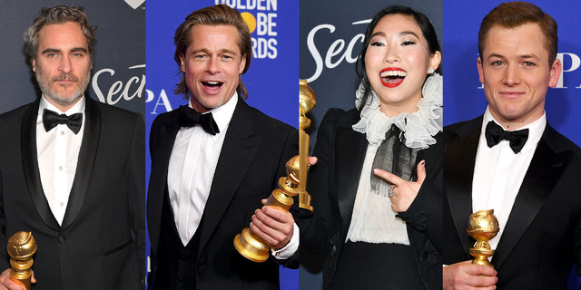 ホアキン・フェニックス＆ブラッド・ピット＆オークワフィナ＆タロン・エジャトン (C) Getty Images