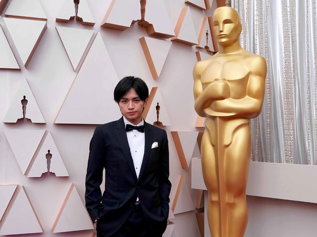 授賞式当日、レッドカーペット上での1枚