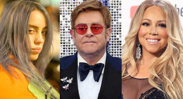 ビリー・アイリッシュ＆エルトン・ジョン＆マライア・キャリー (C) Getty Images