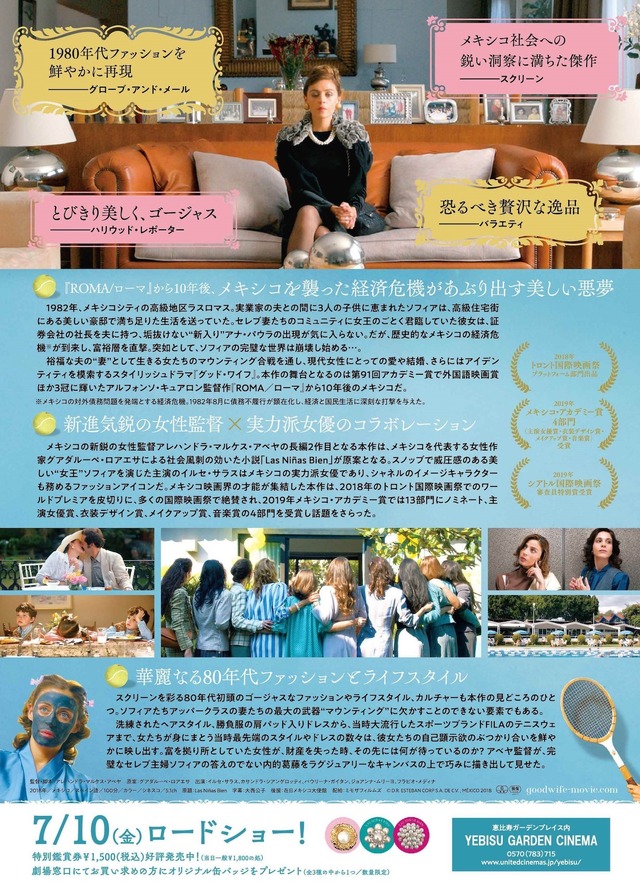 『グッド・ワイフ』チラシ裏　(C)D.R. ESTEBAN CORP S.A. DE C.V. , MEXICO 2018