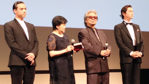 『11.25自決の日 三島由紀夫と若者たち』若松監督、井浦新、満島真之介　photo：Ayako Ishizu