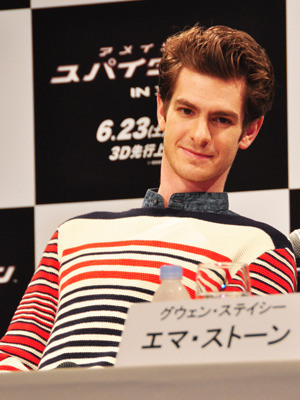 『アメイジング・スパイダーマン』アンドリュー・ガーフィールド＆エマ・ストーン来日記者会見