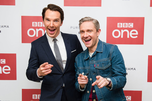 ベネディクト・カンバーバッチ＆マーティン・フリーマン Photo by Jeff Spicer/Getty Images