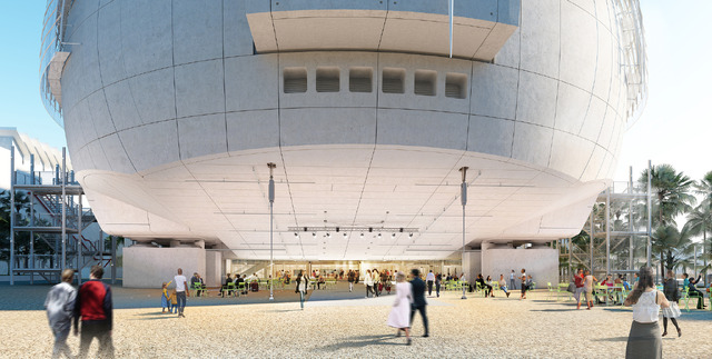 Academy Museum of Motion Pictures,Exterior Rendering （C）Renzo Piano BuildingWorkshop/（C）Academy Museum Foundation