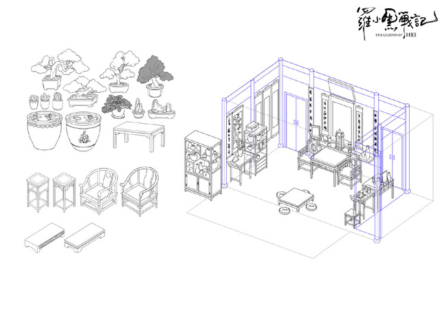 設定画〈庭院〉『羅小黒戦記 ぼくが選ぶ未来』(C) Beijing HMCH Anime Co.,Ltd　