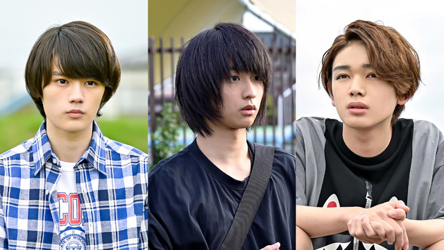 左から)Paravi オリジナルストーリー「恋する男たち」石渡研役の藤原大祐、林大介役の奥平大兼、蒲原繁秋役の宮世琉弥 (C)柴門ふみ/小学館 (C)TBS/TBS スパークル