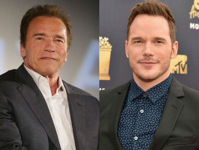 アーノルド・シュワルツェネッガー＆クリス・プラット (C) Getty Images