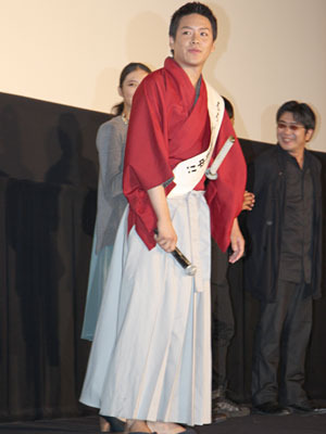 『るろうに剣心』公開初日舞台挨拶にて