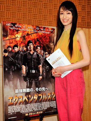 『エクスペンダブルズ2』栗山千明（女ソルジャー・バギー役）アフレコイベント
