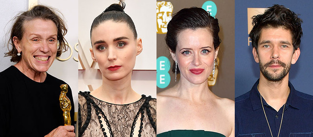 フランシス・マクドーマンド、ルーニー・マーラ、クレア・フォイ、ベン・ウィショー (C) Getty Images