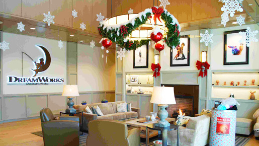 映画製作会社「ドリームワークス アニメーション」社内（クリスマス仕様）