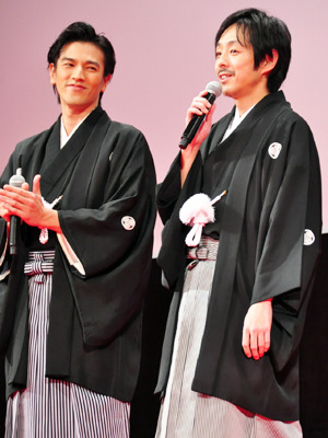 『大奥 〜永遠〜［右衛門佐・綱吉篇］』ジャパン・プレミア（左から、要潤＆宮藤官九郎）