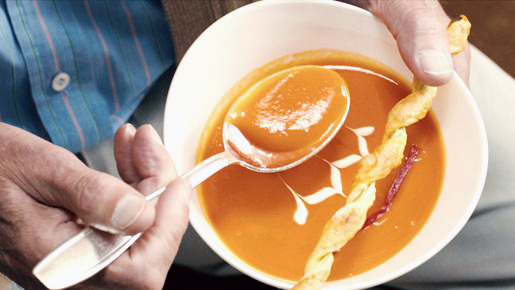 『シェフ！〜三ツ星レストランの舞台裏へようこそ〜』に登場する“ヒメジと栗カボチャのスープ”