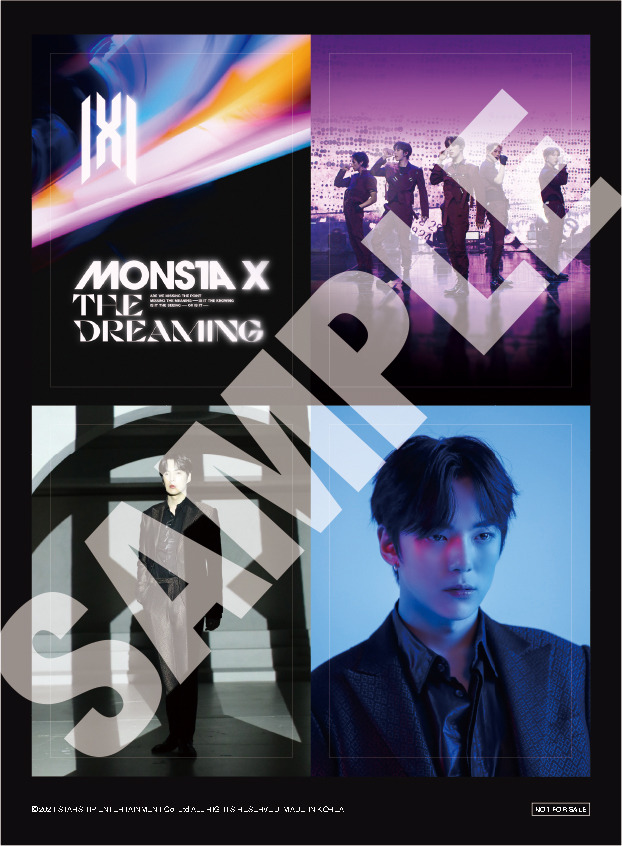『MONSTA X：THE DREAMING』オリジナルステッカー（C）2021 STARSHIP ENTERTAINMENT Co. Ltd ALL RIGHTS RESERVED. MADE IN KOREA