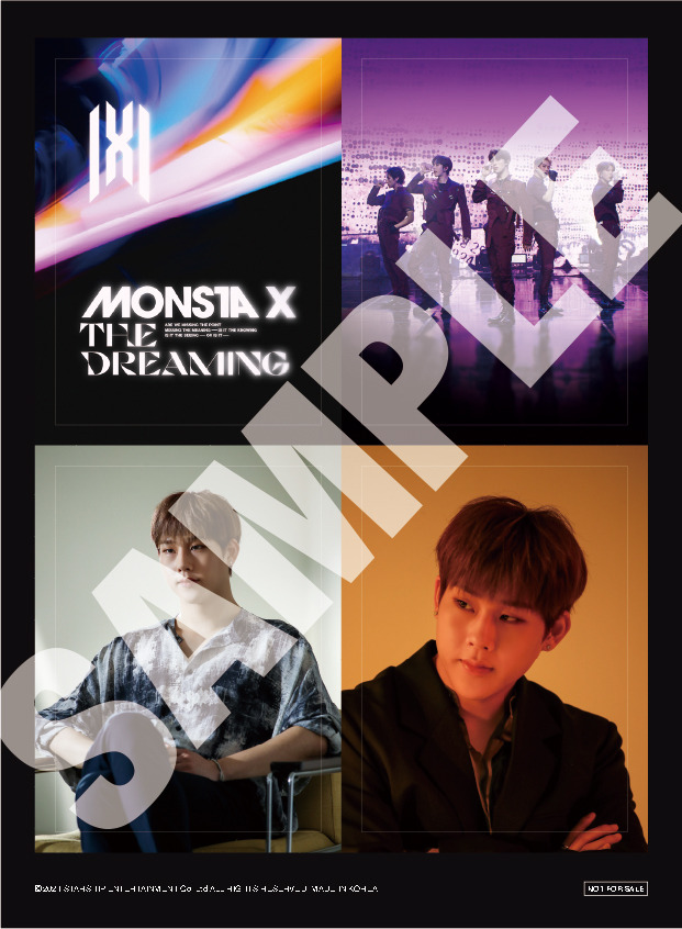 『MONSTA X：THE DREAMING』オリジナルステッカー（C）2021 STARSHIP ENTERTAINMENT Co. Ltd ALL RIGHTS RESERVED. MADE IN KOREA