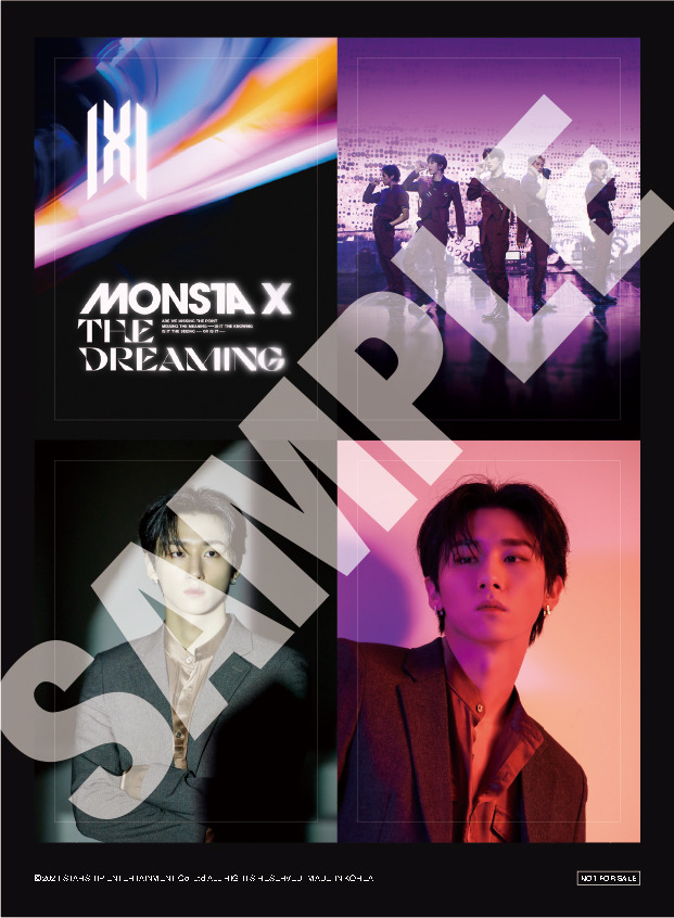 『MONSTA X：THE DREAMING』オリジナルステッカー（C）2021 STARSHIP ENTERTAINMENT Co. Ltd ALL RIGHTS RESERVED. MADE IN KOREA