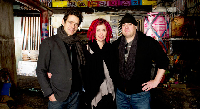 『クラウド アトラス』（左から、トム・ティクヴァ監督＆ラナ・ウォシャウスキー監督＆アンディ・ウォシャウスキー監督）