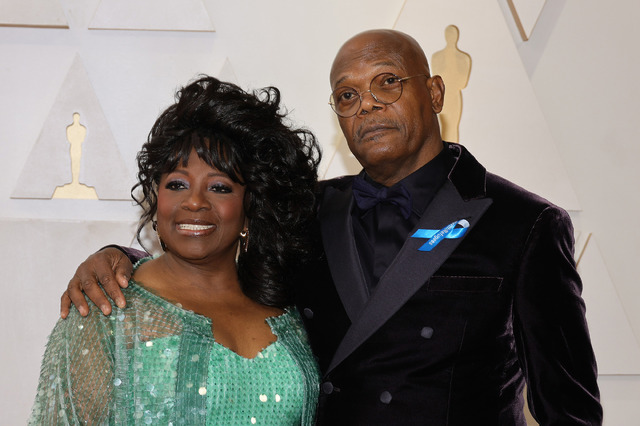 ラターニャ・リチャードソン、サミュエル・L・ジャクソン Photo by Mike Coppola/Getty Images