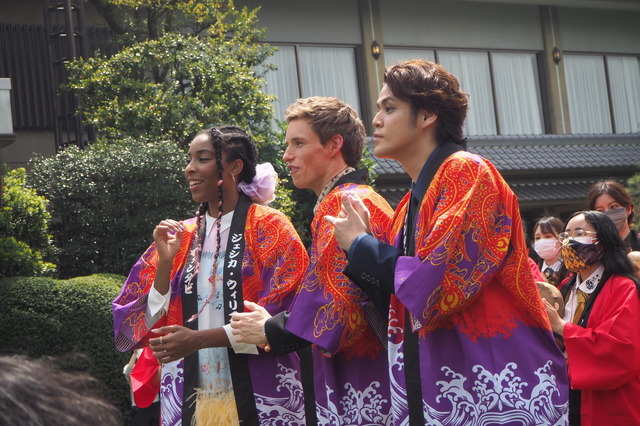 ジェシカ・ウィリアムズ＆エディ・レッドメイン＆宮野真守／『ファンタスティック・ビーストとダンブルドアの秘密』来日記念パーティー