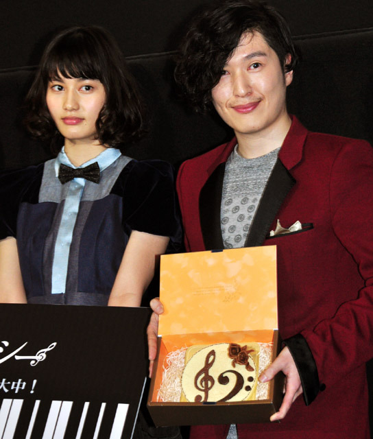 『さよならドビュッシー』大ヒット舞台挨拶（橋本愛＆清塚信也）