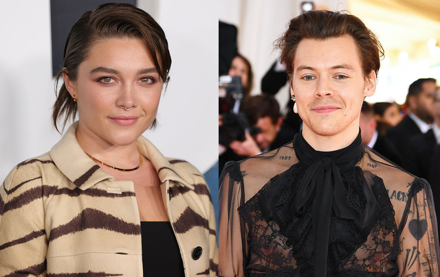 フローレンス・ピュー Photo by Dia Dipasupil/FilmMagic,／ハリー・スタイルズ Photo by Dimitrios Kambouris/Getty Images for The Met Museum/Vogue