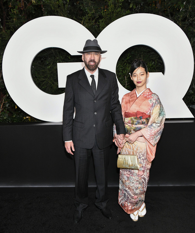 リコ・シバタ、ニコラス・ケイジ Photo by Rodin Eckenroth/Getty Images