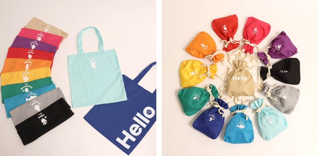 HELLO トート BAG/HELLO 巾着