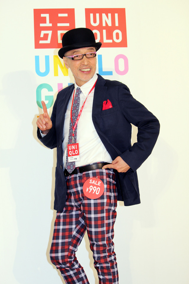 “1日店長”となったテリー伊藤 in 「ユニクロ」銀座店1周年記念トークショー
