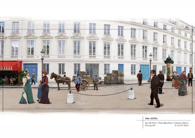 グラフィック資料_コロンモリス（円柱広告）『エッフェル塔～創造者の愛～』© Maite Goblet / Stéphane Taillasson